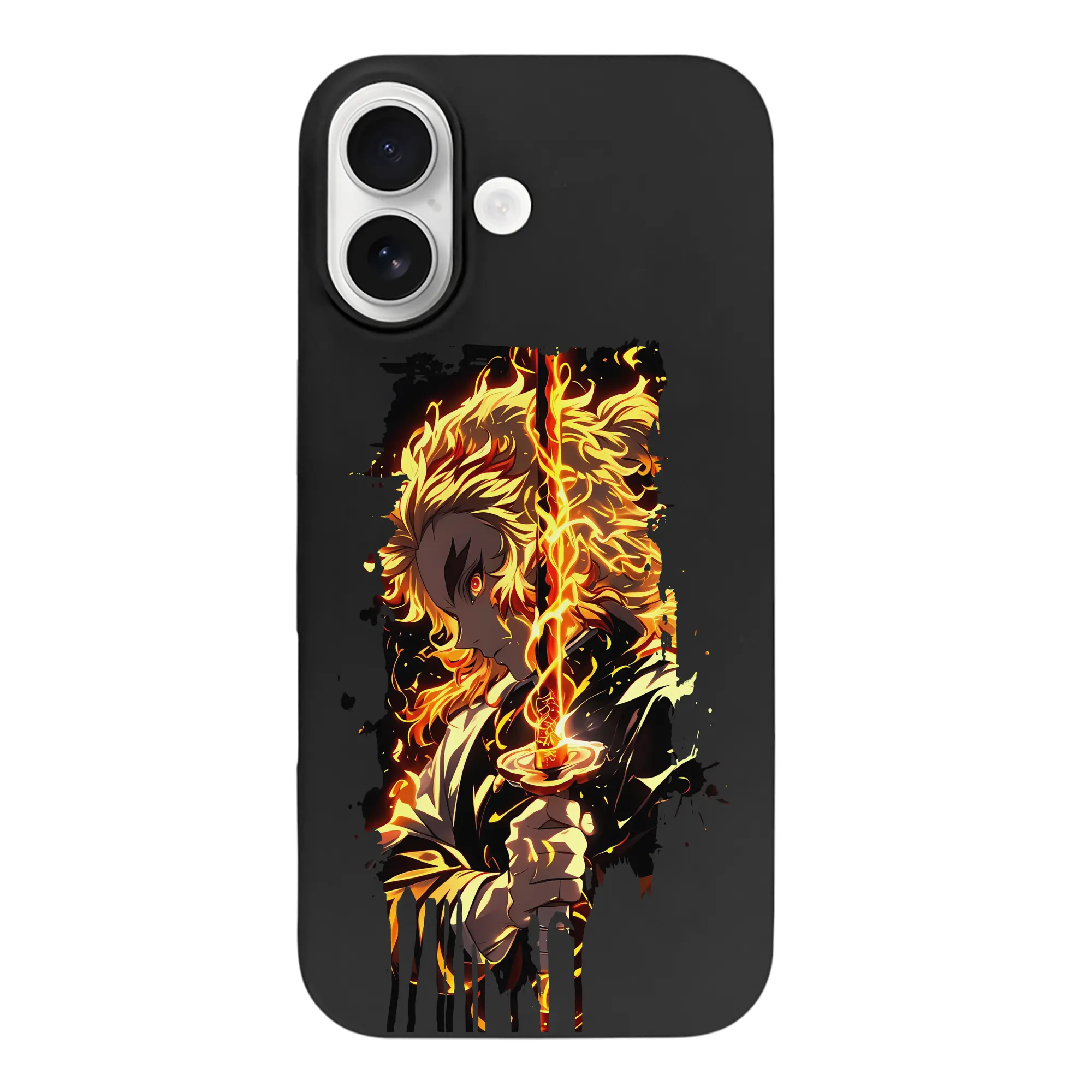 鬼滅の刃 グッズ,煉獄 杏寿郎 - iPhone 17 シリーズ シリコンケース 薄型 耐衝撃 指紋防止 ソフトタッチカバー 精密フィット 傷防止 保護ケース iPhone 17/17 Air/17 Pro/17 Pro Max 対応